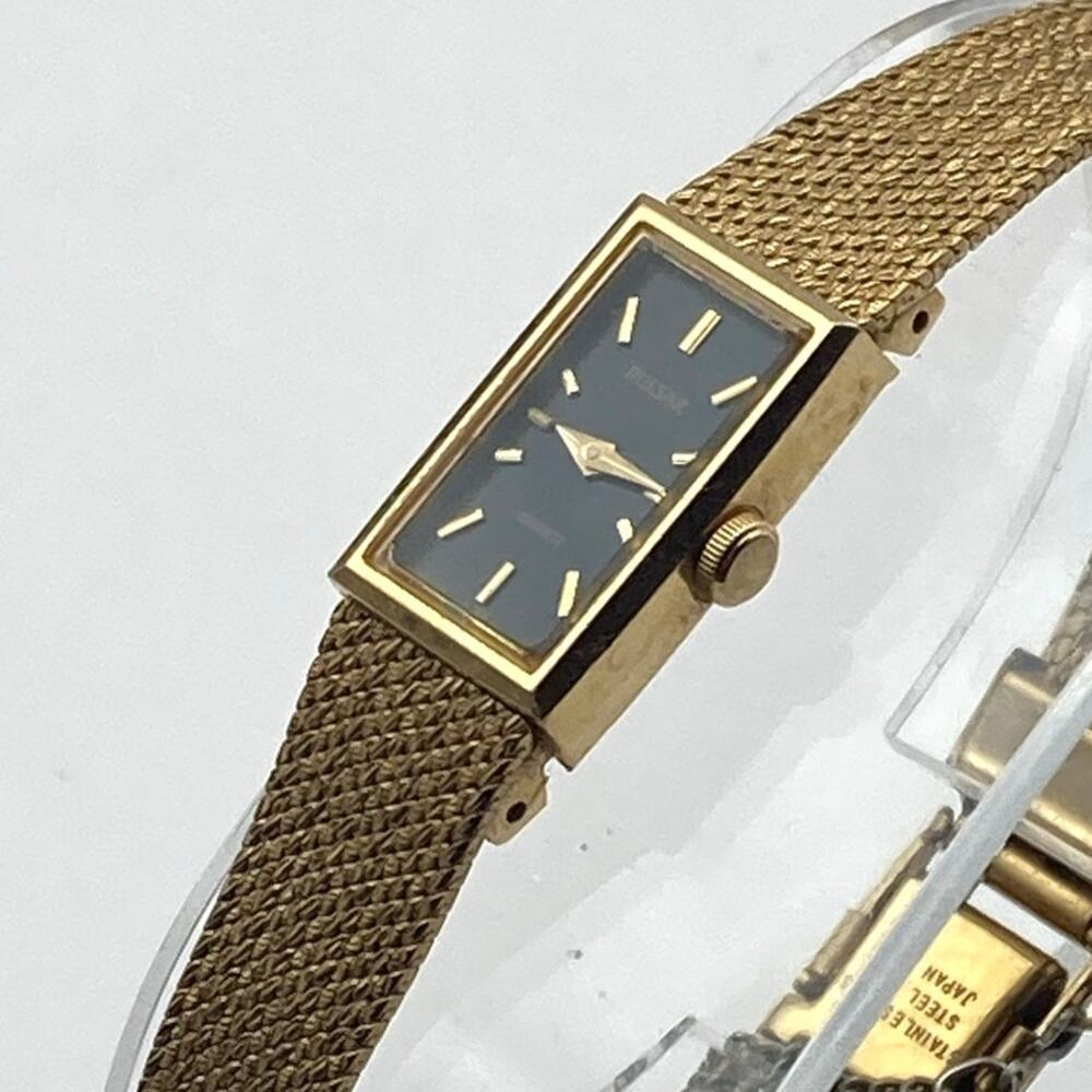 VTG Pulsar V220-5560 Women's Petite Dress Watch 12mm - New Battery Wrist 6.25"